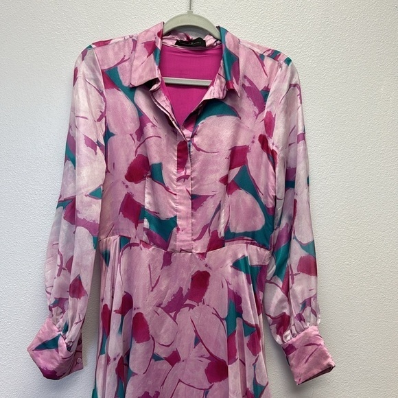 Carolina Herrera Azalea Organza Shirt Dress without GREEN TIE - Picture 8 of 11